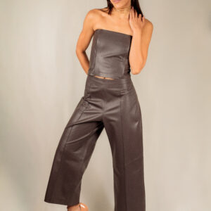 Calça Pantacourt Reta - Cor: Marrom