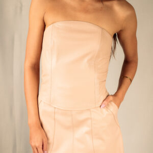 Top Tomara que Caia Estruturado - Cor Nude