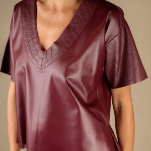 Blusa Gola V em Croco