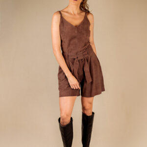 Bermuda com Faixa em Chamois - Cor: Marrom Chocolate