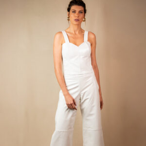 Calça Pantacourt - Cor: Off White