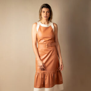 Vestido Midi Bicolor